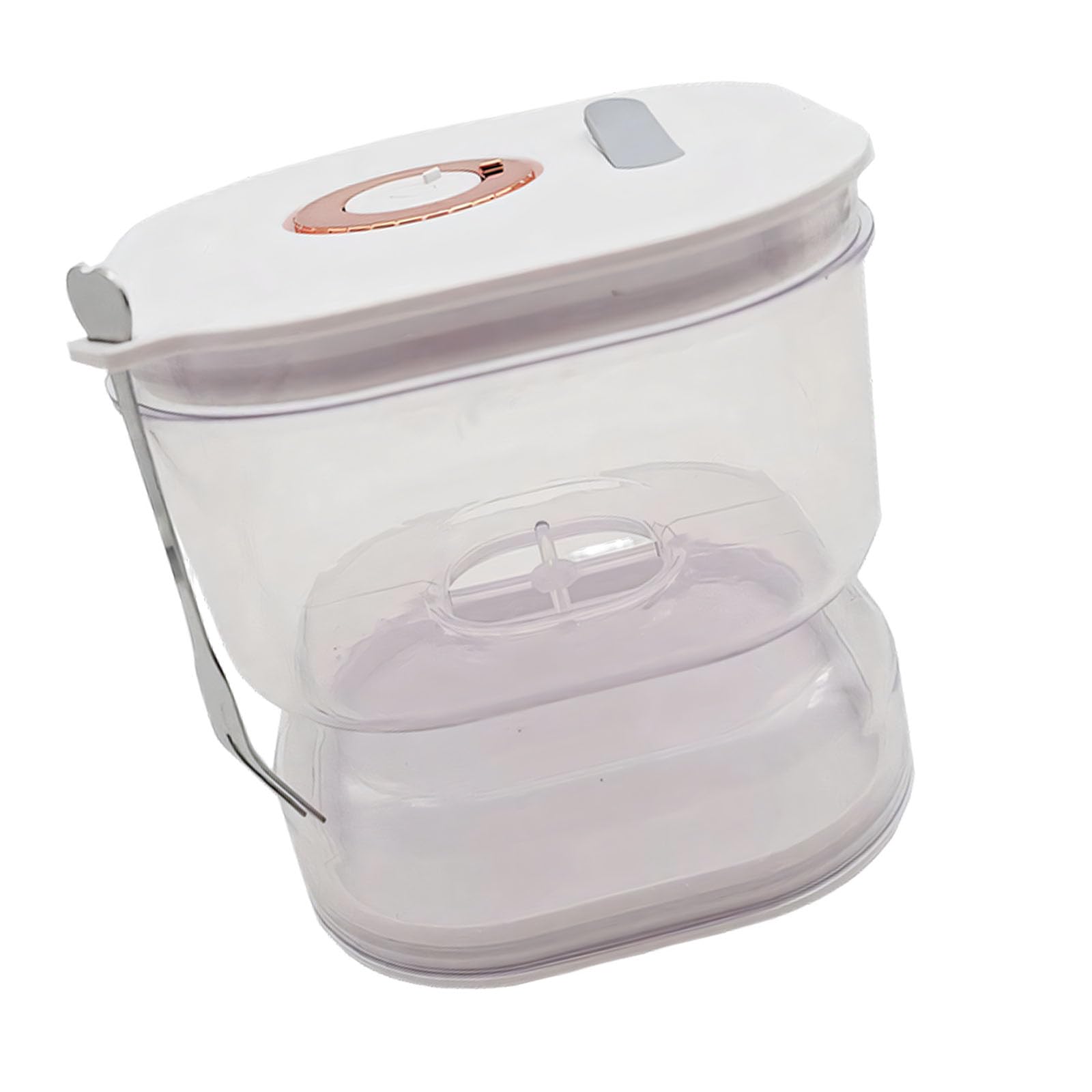 HGENAHGTF Space Saving Rectangular Pickle Container with Different Sections for Dry and Wet Food Storage Refrigerator Planner Container