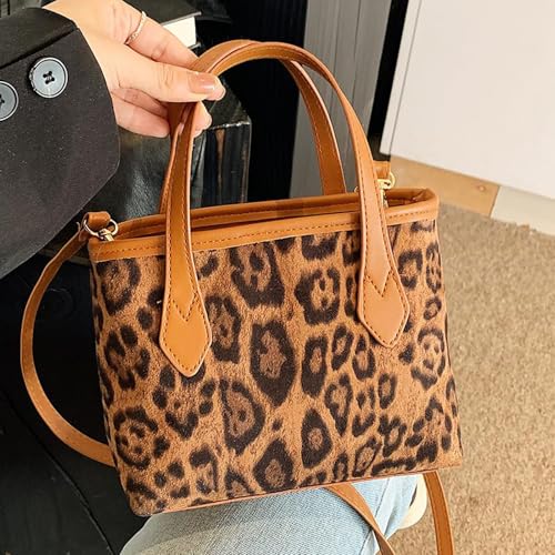 Image of Leopard Tote Bag for Women Cheetah Purse Vintage Hobo Bag Large Capacity Work Tote Bag