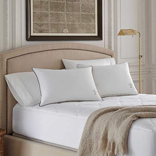 Stearns & Foster Luxury Down Alternative Cotton Standard/Queen Pillow in White Back and Stomach Sleeper