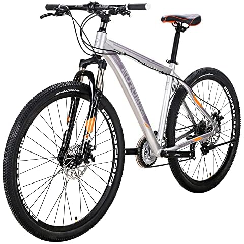 Eurobike Mountain Bike YH-X9 29 Inch, 21 Speed Shifter, 29 Inch X-Large Bikes Aluminum Frame, Dual Disc Brakes, Mens Womens Bicycle 29er (Silver) Cover