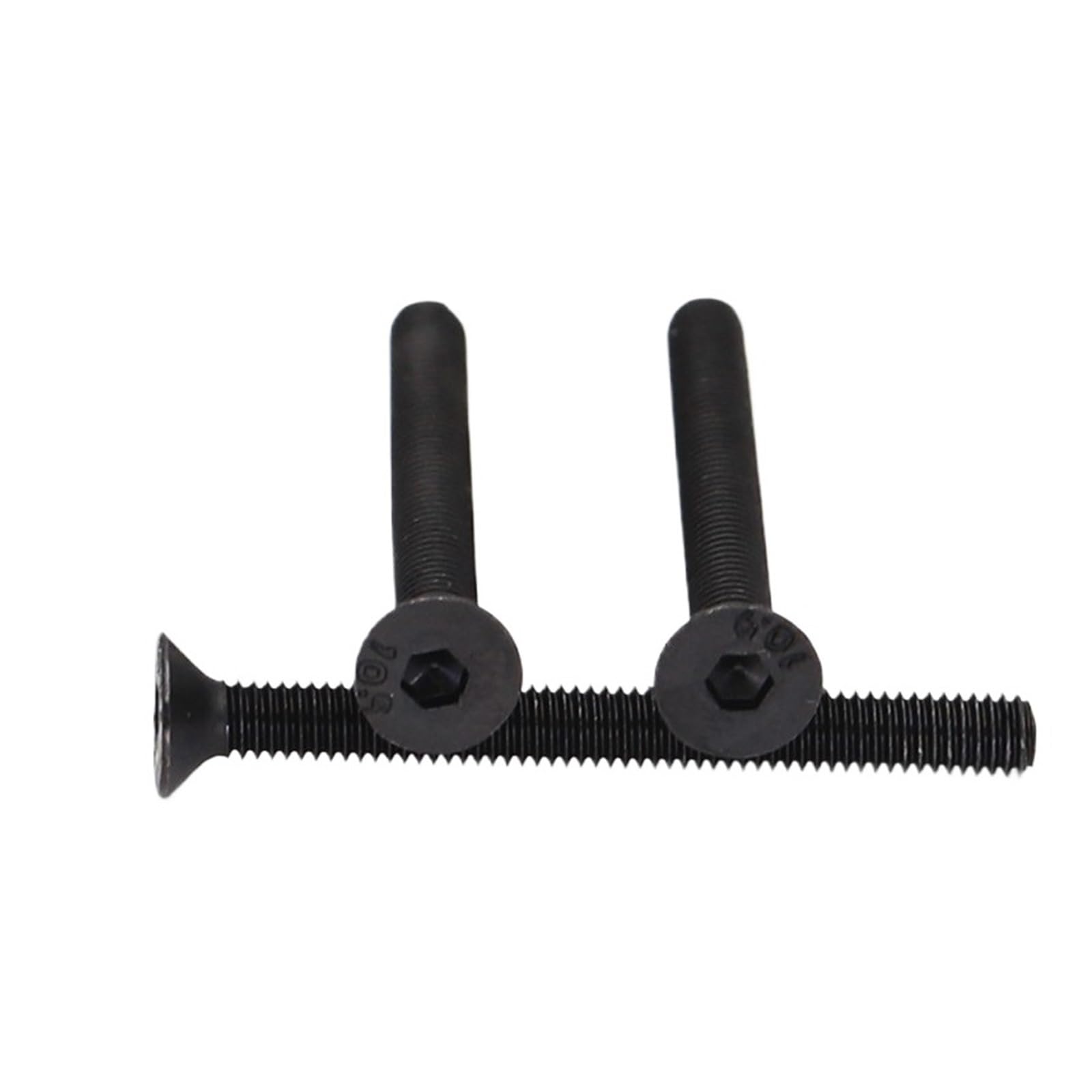 50/100 Uds M5 M6 6/8/10/20/25/30/40/50/55/60mm Negro 10,9 Grado Acero DIN7991 Hexágono Plano CSK Tornillo De Cabeza Avellanada(M6x55 (1.0mm Pitch),100PCS)