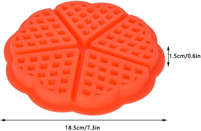 Silicone Waffle Making Mold, Easy to Remould Waffle Maker Baking Pan Mold for Waffle Cake Chocolate Craft Candy Soap Baking (Heart-shaped)