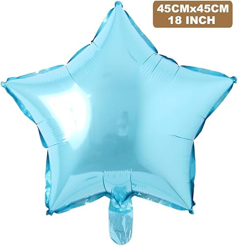 Miniatura 4 de Globos metálicos de 18 pulgadas con forma de estrella de aluminio de 17.7 in, globos metálicos para baby shower, suministros de decoración de bodas,