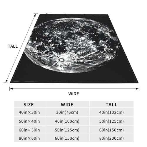 Couverture lune en micro polaire 152x203 cm ultra douce pour lit et canapé