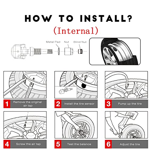 Image of Solar & USB Charging TPMS for Cars - Tire Pressure Monitoring System with Alarms | Internal Sensors | LCD Display | Tyre Pressure Monitor | Car Air Pressure Monitor