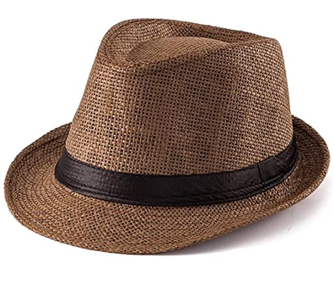 w+ Unisex Fashion Dark Brown Trilby Stylish Fedora Hat-picture-16
