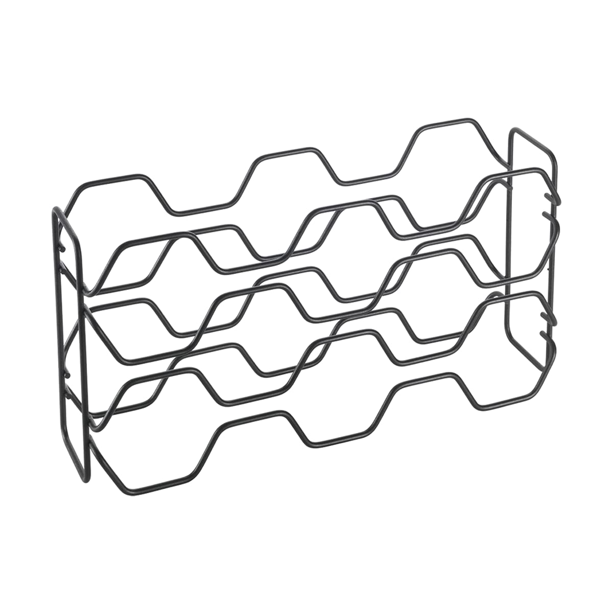 Metaltex Hexagon 10 Bottle Wine Rack - Black