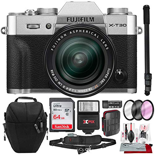 Fujifilm X-T30 4K Wi-Fi Mirrorless Digital Camera with XF 18-55mm Lens Kit