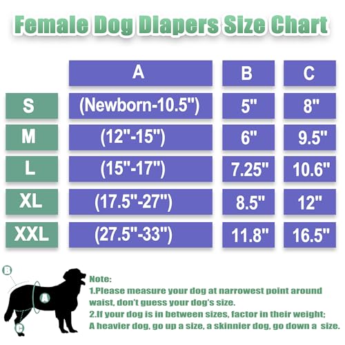 Image of wegreeco Washable Female Dog Diapers Highly Absorbent Reusable Diapers for Dog in Heat Period, 3 Pack (Chrysanthemum, Large)