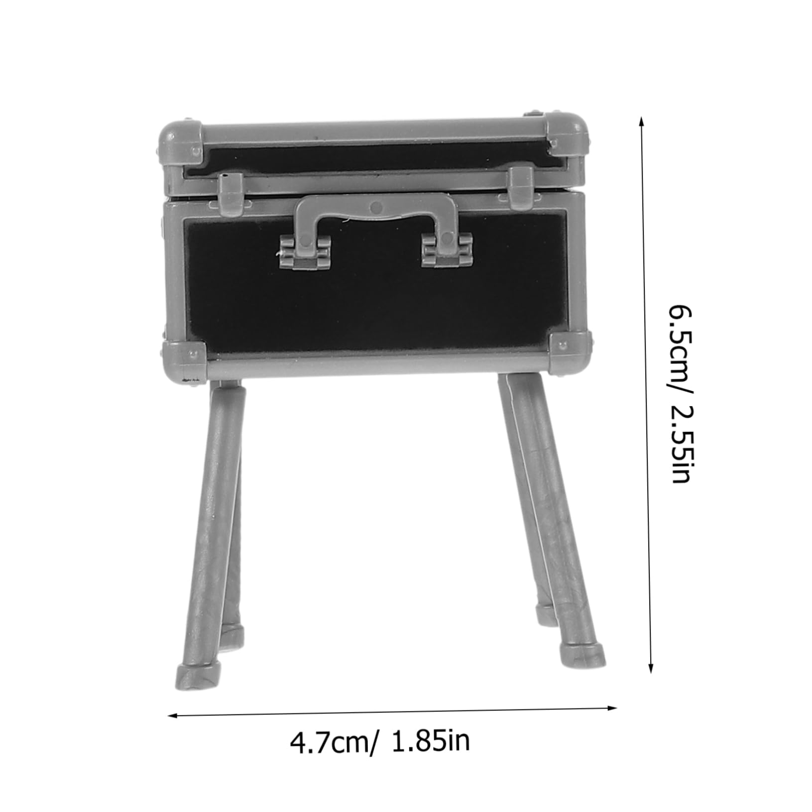 3 Stück Miniatur Schminkbox aus Kunststoff mit Realistischem Design Nicht Verformbar als Dekoratives Puppenhaus Accessoire und Foto Requisite Geeignet