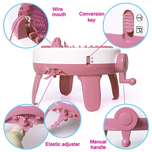 Image of Umootek SENTRO 40 Needles Knitting Machine with Electric Adapter, Knitting Board Rotating Double Loom,Smart Weaving Loom Round Knitting Machines, Weaving Loom Machine Kit for Automatic Knit