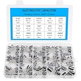 200PCS Electrolytic Capacitor Kit – 15 Value Capacitor Assortment from 0.1uF to 1000uF (10V~50V) and ±20% Tolerance– Aluminum Electrolytic Capacitors Set for DIY Electronics and Repair