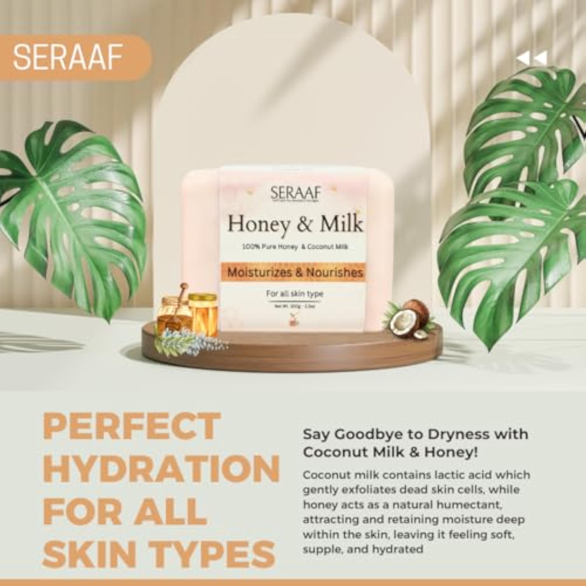 Coconut Milk and Honey Soap Pack of 4