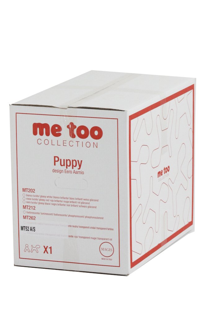 Kartell MagisMeToo Tabouret avec Surface Mate en polyéthylène Forme de Chien pour Enfant, Blanc, Taille M