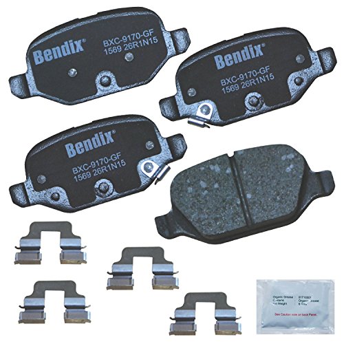 Image of Bendix Priority1 CFC1569 Ceramic Rear Brake Pads for Fiat 500 2019-2009