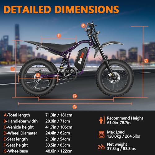 Image of Electric Dirt Bike for Adults 1500W-4700W, 48V /60V 15-32Ah Removable Battery, 35-50 MPH,80lbs Aluminum Frame, Full Suspension, Hydraulic Brakes, All-Terrain Off-Road Ebike, LCD