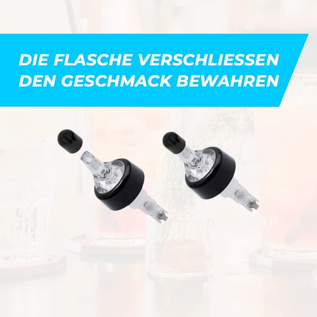 4 stuks flessenschenktuit, schenktuit met klep en 2 CL doseerschenktuit, Free Fl