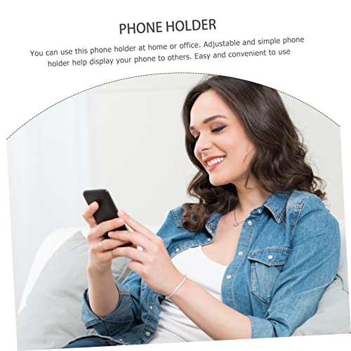 Ukcoco 2Pcs Universal Phone Holder Tabletop Standing Desk Telephone Stand For Office Desk Metal Bracket Phone Stands Bedside Phone Support To Rotate Telephone Abs, Metal The Lazy Red #TOP4