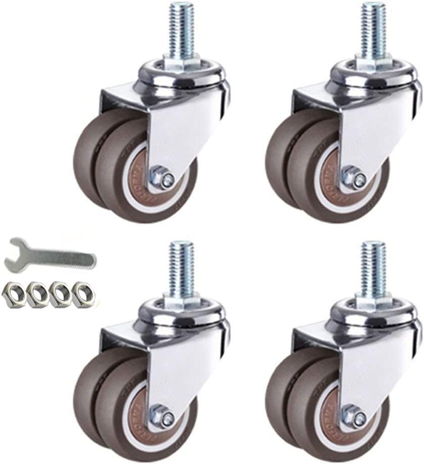 Roulettes pivotantes en caoutchouc robuste charge 300kg ultra stables