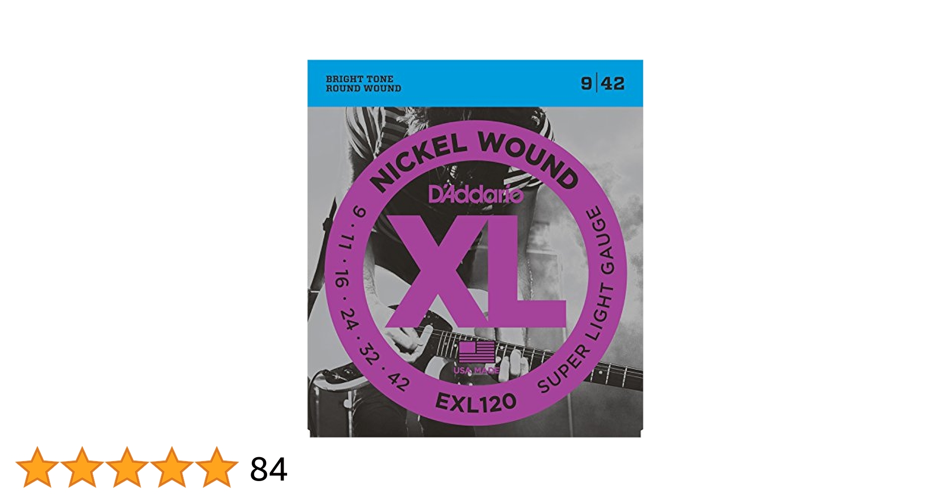 ギター DADDARIO/EXL120-10P XL Super Light D'Addario EXL120-10P Guitar Strings XL 9-42 10-Pack — Vision