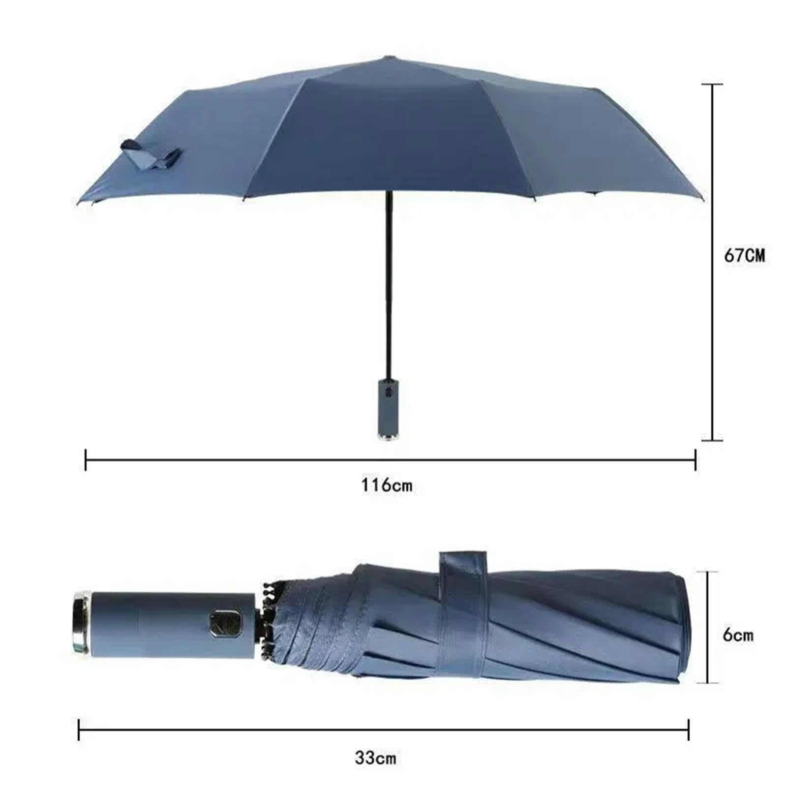 Regenschirm Regenschirm Mit Led Licht Drehbarer Griff Taschenlampe Regenschirm