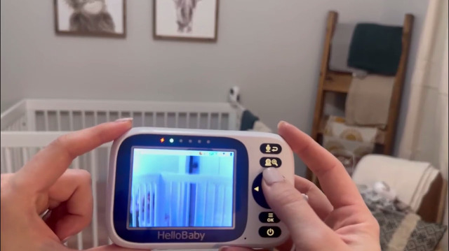 Amazon.com: HelloBaby 3.2'' Baby Monitor 2 Cameras,Video Audio