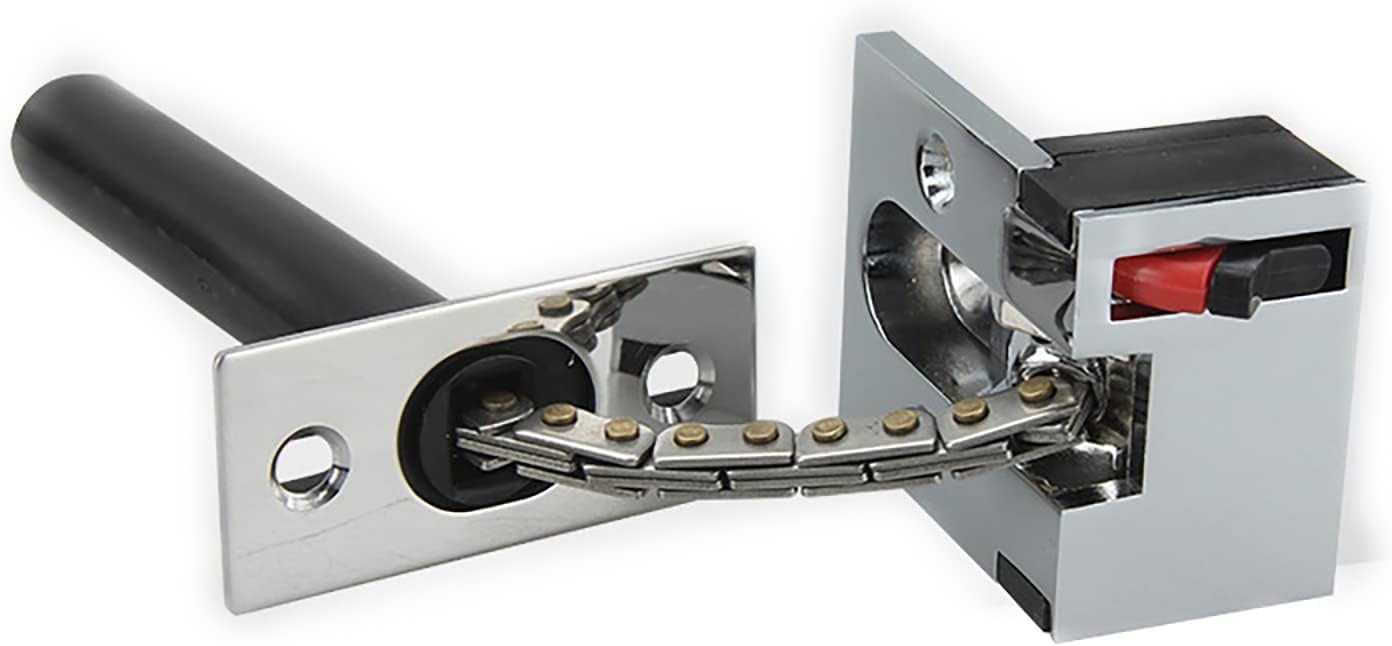Door Latch， Silent Spring Heavy Duty Door Chain Lock Zinc Alloy Concealed Latch Multicolor(Mirror)