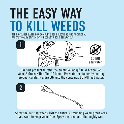 Roundup Dual Action 365 Weed & Grass Killer Plus 12 Month Preventer Refill - image 8