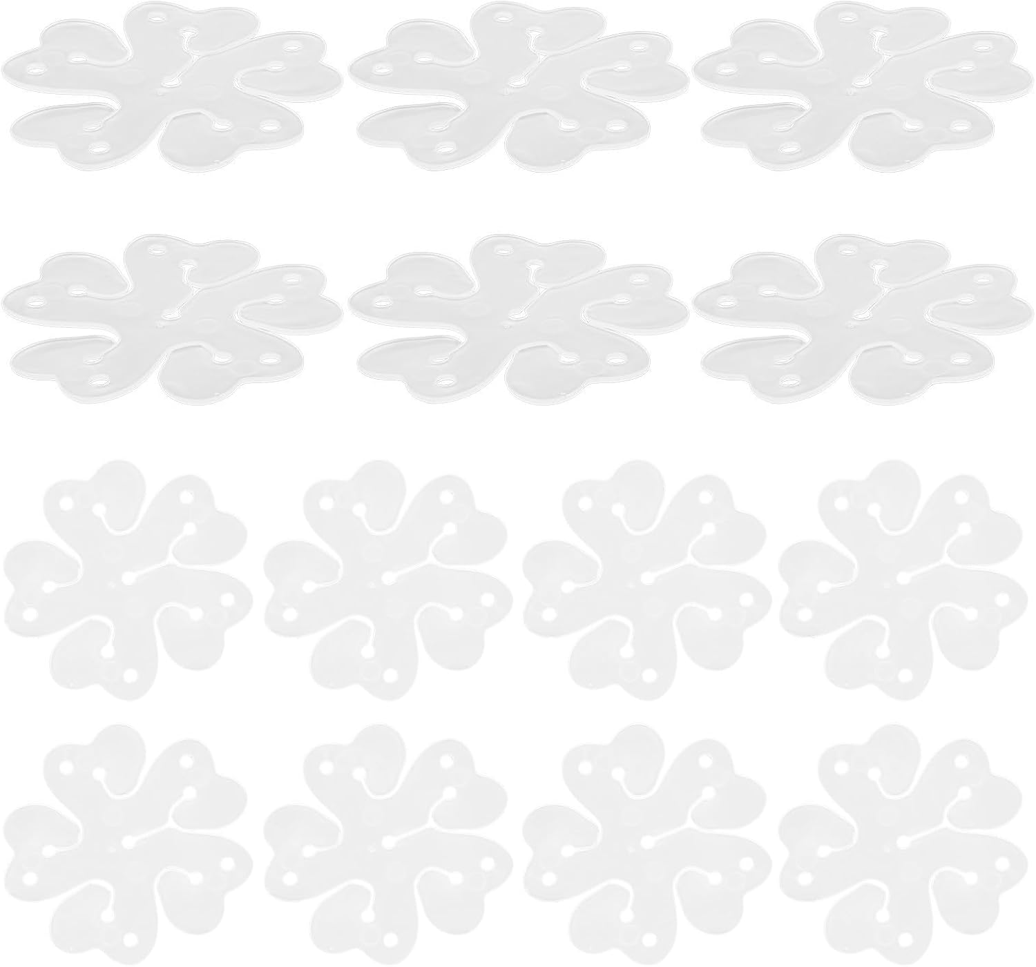 50pcs Reusable Flower Shape Balloon Clip Holders Made of Plastic for Party Decoration and Celebrations, Balloon Decor Clips for Wedding, Birthday, and Event Use
