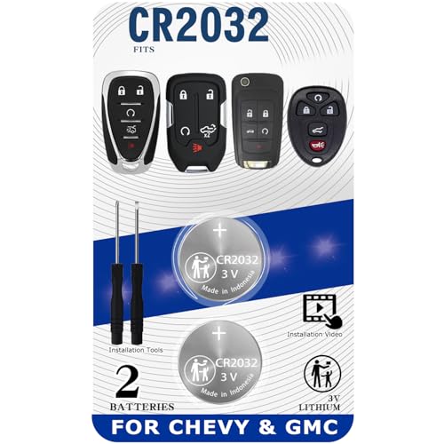 Key Fob Replacement Batteries for Chevy & GMC (Silverado Equinox Malibu Traverse Cruze Sierra Acadia...