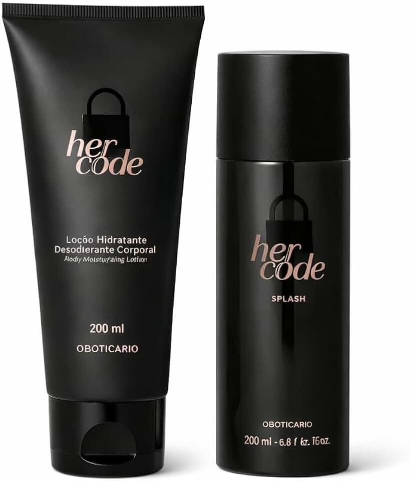 Kit Her Code: Body Splash 200ml + Loção Hidratante 200ml