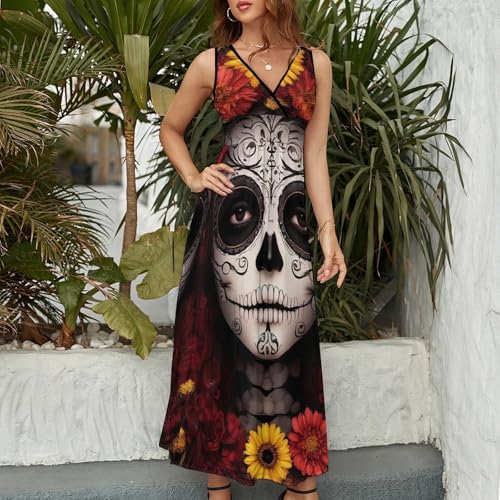 Supdreamc Women Girls Casual Flowy Long Dress for Party Holiday Beach4