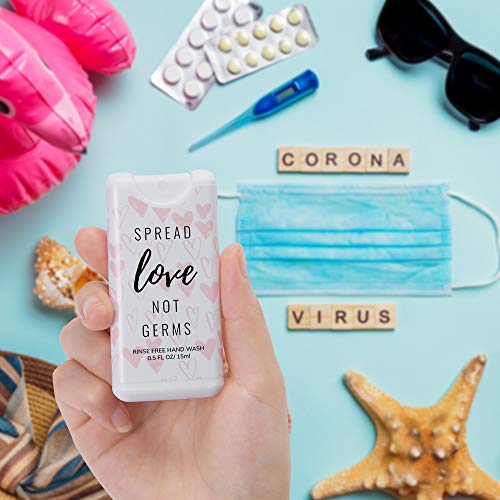 Wedding Favors - Rinse Free Hand Wash (Spread Love Not Germs.5 oz Spray)