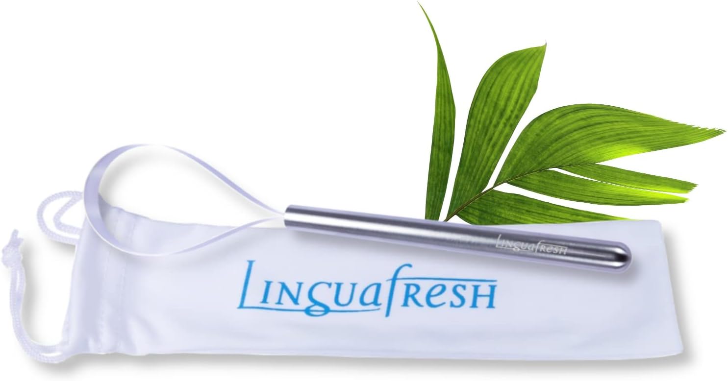 GERMAN MADE LinguaFreshOne - Pure-Stainless Tongue-Scraper-Cleaner - Single Version