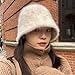 WEISHA Plush Fisherman Hat 1PC Fashion Imitation Rabbit Fur Bucket Hat Women Autumn Winter Warm Thickened Plush Basin Cap(red)