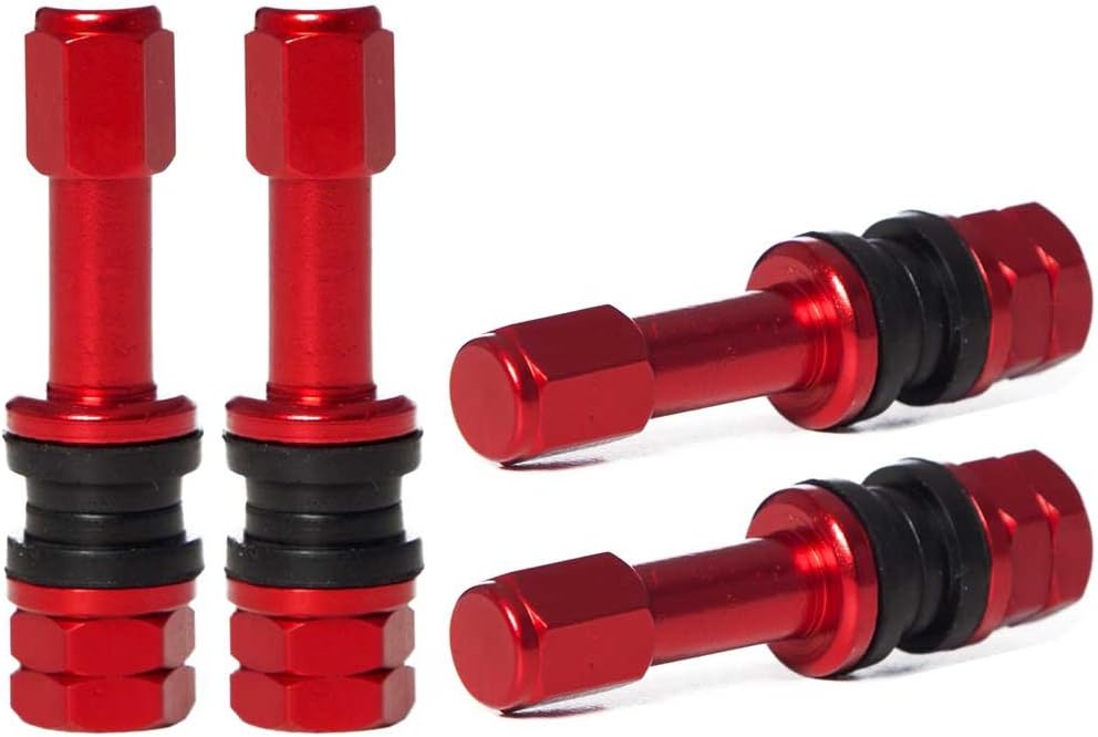 Circuit Performance VS48 Red Bolt-In Valve Stems 48mm (Set of 4)