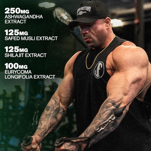 Image of Jacked Factory Testosterone Booster for Men PRIMASURGE - w /Tongkat Ali, PrimaVie, Ashwagandha - Boost Vitality, Muscle Growth & Energy | Natural Test Booster Supplement - 120 Veggie Pills