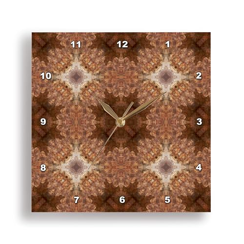 3dRose, Rusted Metal Kaleidoscope Abstract., 10x10 Wall Clock