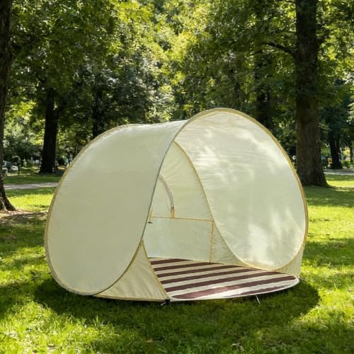 Toldo de playa facil de montar para evitar el calor con ventana de malla transpirable 4