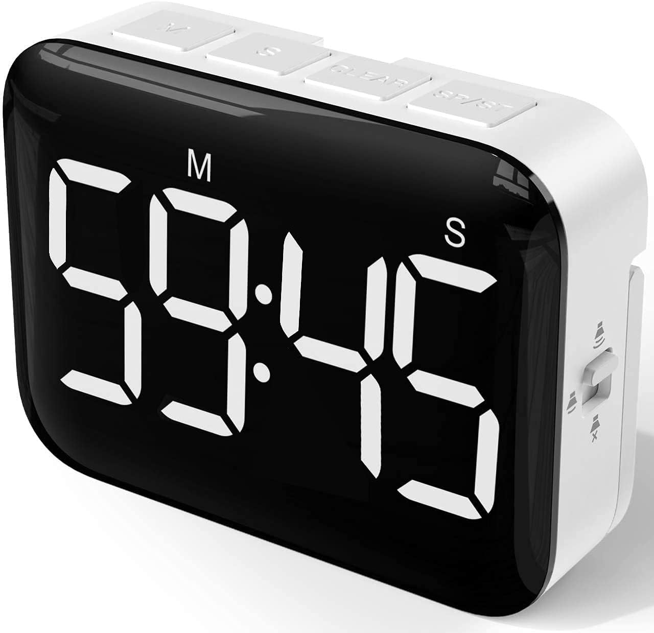 Digital Kitchen Timer - Magnetic Countdown Count Up Timer with Large LED Display, 2 Brightness, Loud Volume, Easy for Cooking and for Kids Teachers and Seniors to Use (Batteries Not Included)