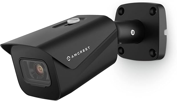 Amcrest UltraHD 4K 8MP Outdoor Bullet Security IP POE Camera, 98ft NightVision, 2.8mm Lens, IP67 Weatherproof, 256GB MicroSD Recording, Black IP8M-2496EB-V2