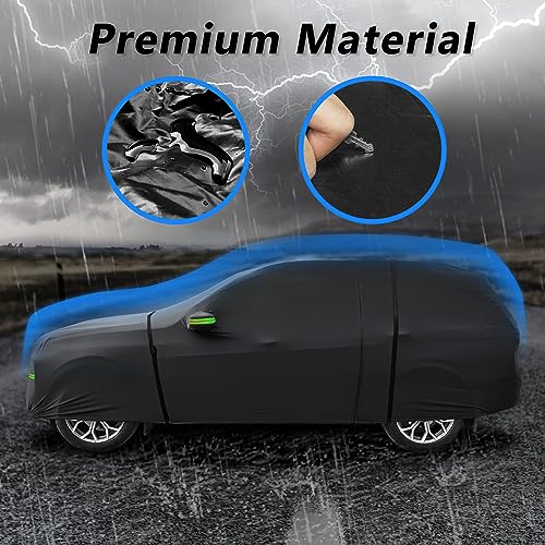 Image of Waterproof Car Cover for Dodge Challenger Ultra Light Easy to Install All-Weather Protection,with Zipper Door