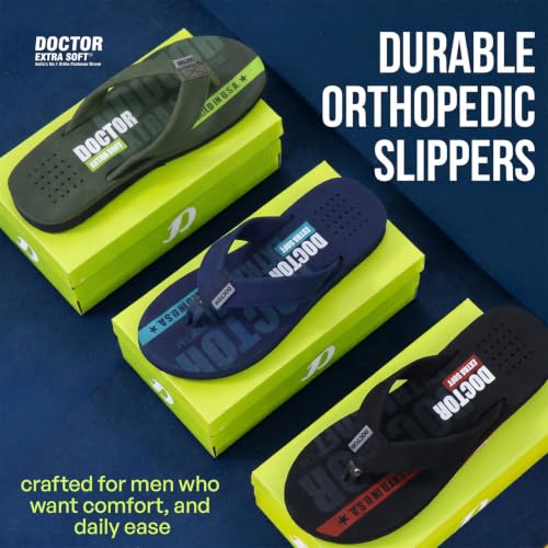 Image of DOCTOR EXTRA SOFT Slipper Care Orthopaedic and Diabetic Super Fitting Comfort Doctor Slipper, DR. Slipper, Flip-Flop, Slides and House Slipper for Men's Men's-FeelGood-D-31