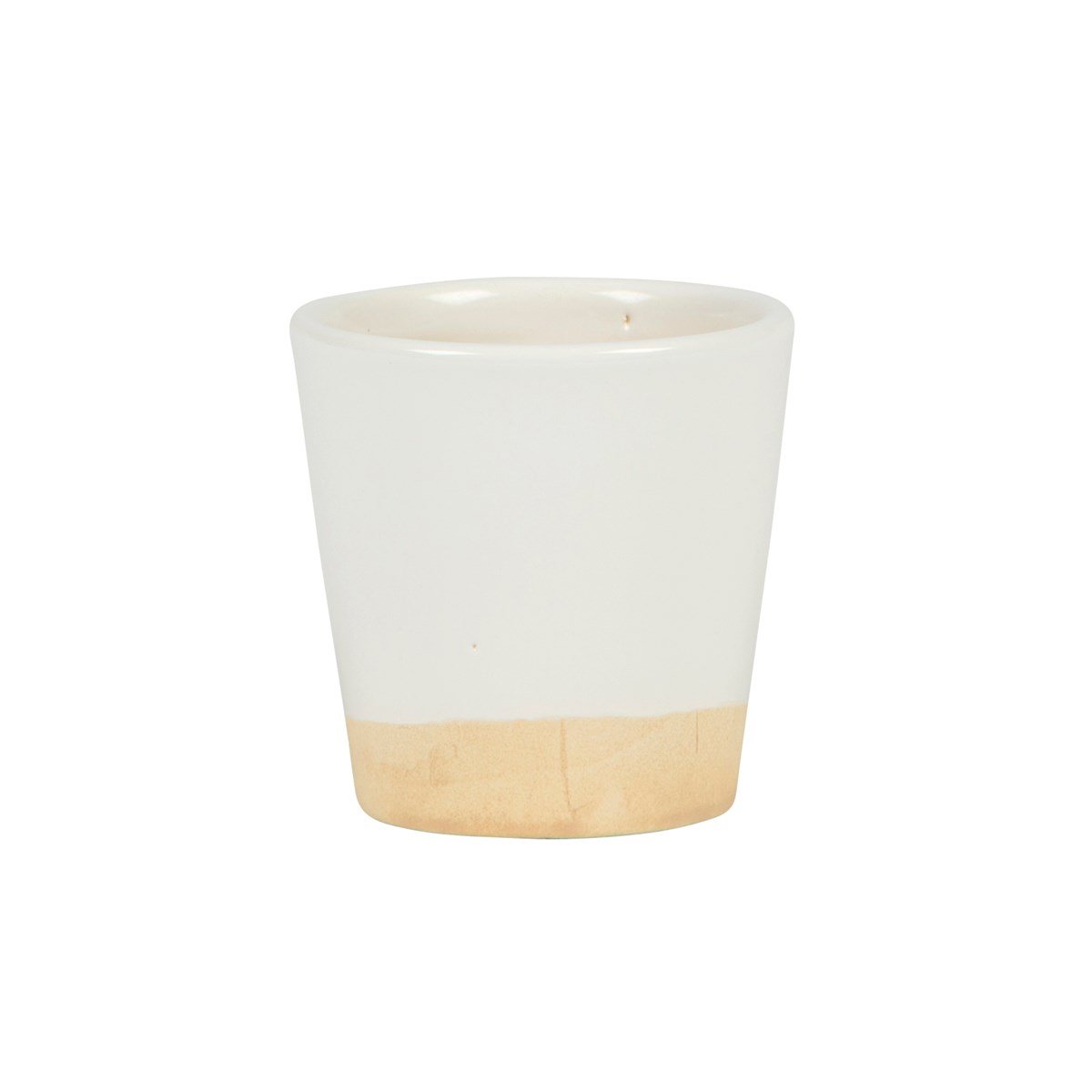Sass & Belle White, Beige, Gold White Dip Glaze Mini Planter