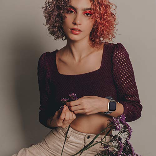 VILLCASE Pulseira Scrunchie Pulseira Scrunchie Pulseira de Substituição para Relógio Inteligente Com