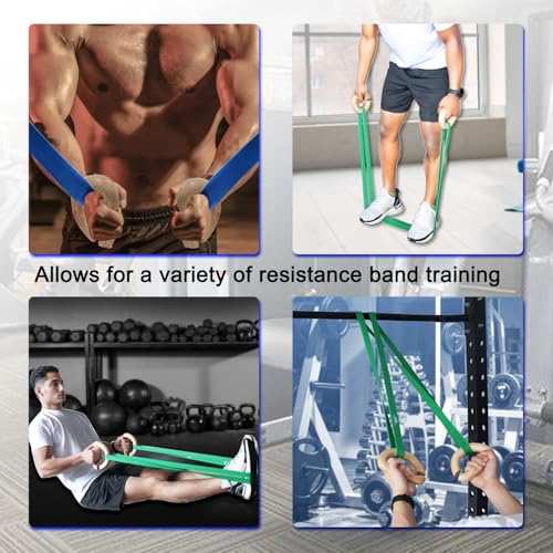 Image of Wooden Resistance Bands Handles Versatile Exercise Handles with Anti-Slip Grip Tapes for Elastic Band Workouts Home Gym Strength Training and Full-Body Workouts