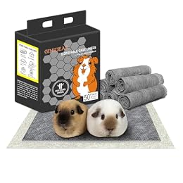 GINIDEAR Disposable Guinea Pig Bedding, Cage Liners, Absorbent & Waterproof