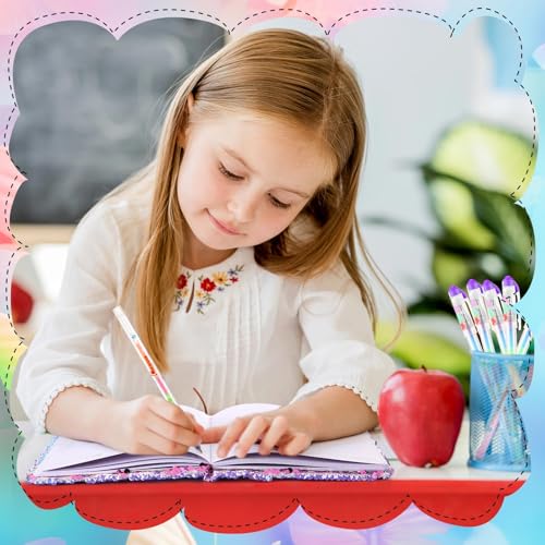 Image of Outus 4 Pcs Sequin Girls Journal Valentines Journal Gift with Color Gel Ink Pens Glitter Notebook Flip Writing Diary for Kids Girl Writing Drawing Travel Gifts(Gradient Blue,Butterfly)