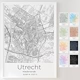 Mapdify Utrecht personalisiertes Stadtposter, dein 
