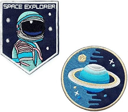 Iron on/Sew on/Embroidered Patch"Space Explorer" (Set)
